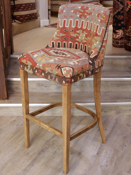 Carved wood deals bar stools