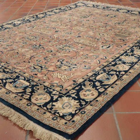 Fine handmade Persian Qum wool and silk rug - 295591