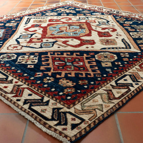 Handmade Afghan Choeb Rang square rug - 306438