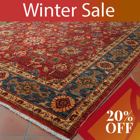 Fine handmade Afghan  Ziegler rug - 30725636