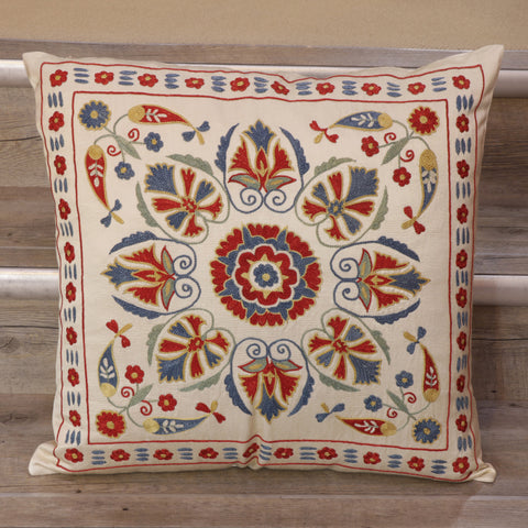 Handmade Uzbek Suzani Silk Cushion - 307746-13