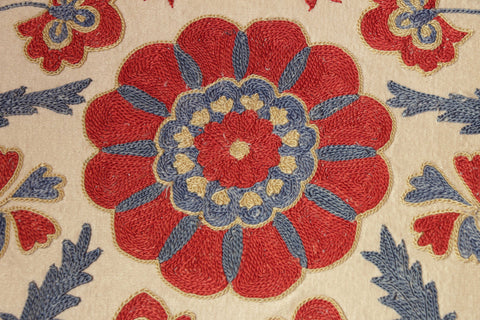 Handmade Uzbek Suzani Silk Cushion - 307746-8