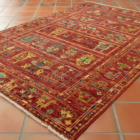 Handmade fine Afghan Samarkand rug - 308001