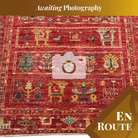 Handmade Modern Afghan Samarkand rug - ENR308001