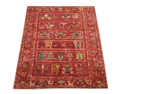 Handmade Modern Afghan Samarkand rug - ENR308001