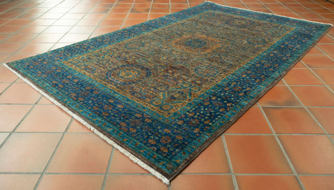 Handmade fine Afghan Mamluk rug - 308008