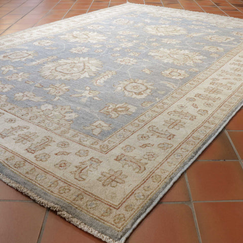 Handmade blue Afghan Ziegler rug - 308072