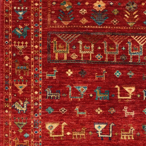 Handmade fine Afghan Samarkand rug - ENR308187