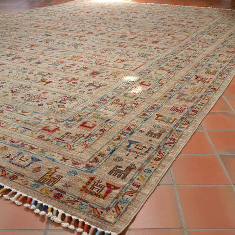 Handmade fine Afghan Samarkand carpet - 308232