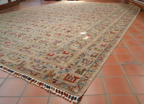 Handmade fine Afghan Samarkand carpet - 308232