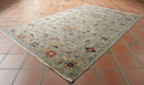 Handmade modern Afghan Ziegler rug - 308242