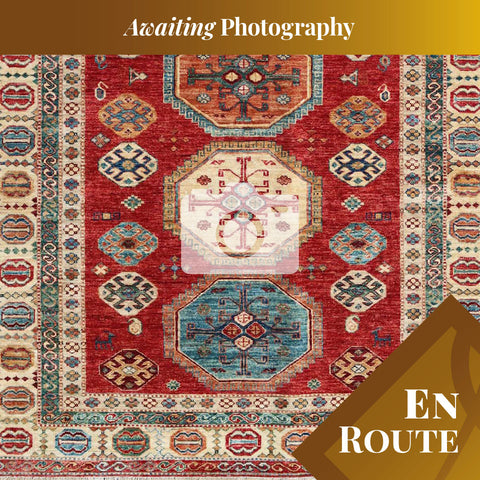 Handmade extra fine Afghan Kazak rug - ENR308260