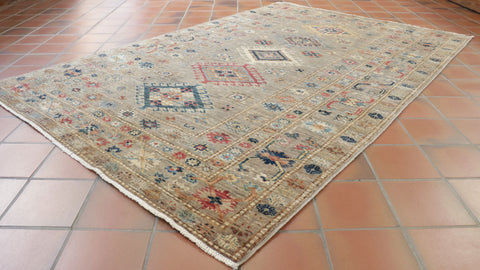 Handmade extra fine Afghan Kazak rug - 308275