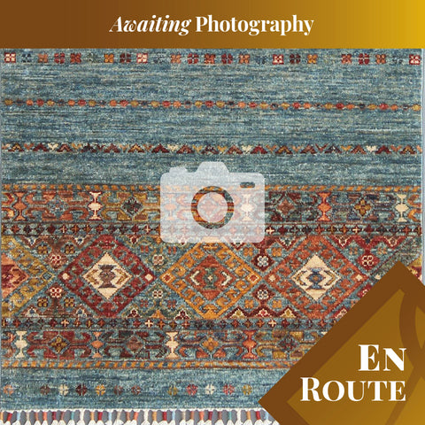 Handmade fine Afghan Samarkand rug - ENR308289