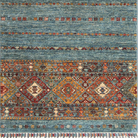 Handmade fine Afghan Samarkand rug - ENR308289