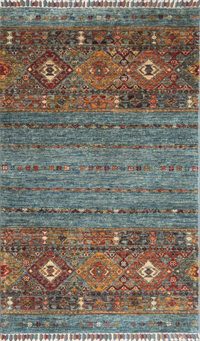 Handmade fine Afghan Samarkand rug - ENR308289