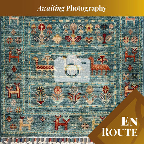 Handmade fine Afghan Samarkand rug - ENR308294