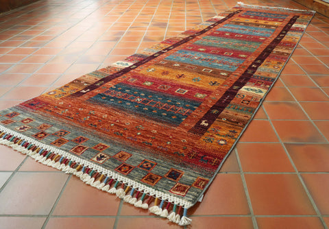 Handmade Afghan Kharjeen runner - 308321