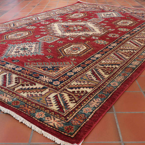 Handmade fine Afghan Kazak rug - 308327
