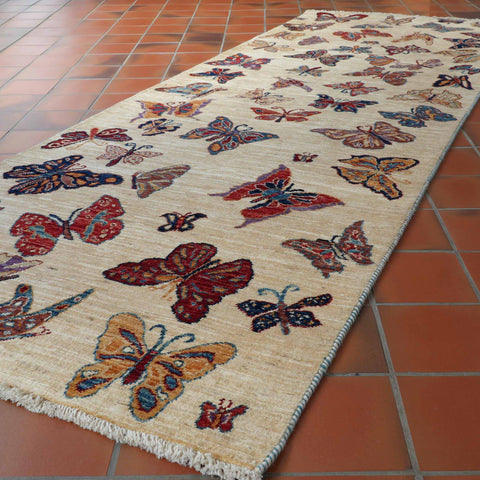 Handmade Afghan Butterfly runner - 308407
