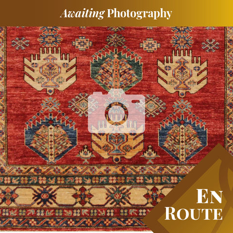 Handmade fine Afghan Kazak square rug - ENR308427