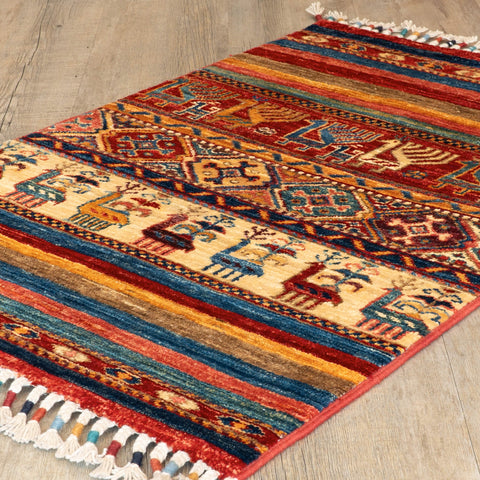 Handmade Afghan Kharjeen rug - 308446