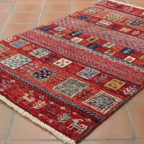 Handmade Afghan Loribaft rug - 308469