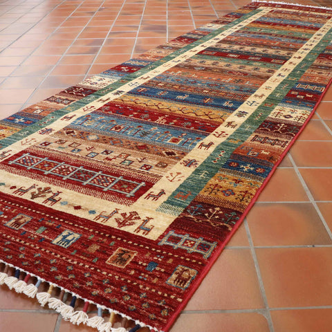 Handmade Afghan Loribaft runner - 308632