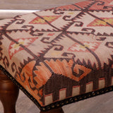 Medium Turkish kilim covered stool - 308683