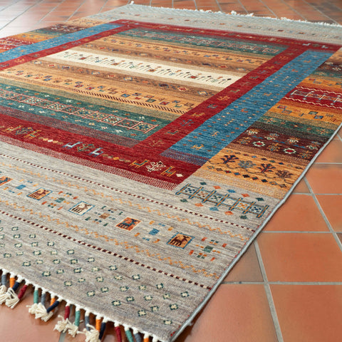 Handmade Afghan Loribaft rug - 308985