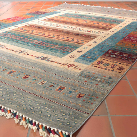 Handmade Afghan Loribaft rug - 308987
