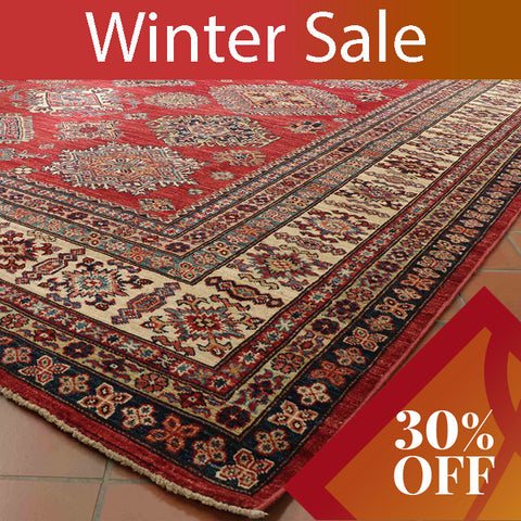 Handmade fine Afghan Kazak carpet - 30925034