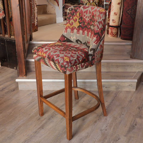 Turkish kilim bar stool counter height - 309146