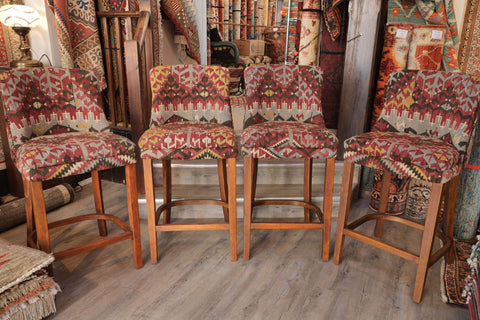 Turkish kilim bar stool counter height - 309146