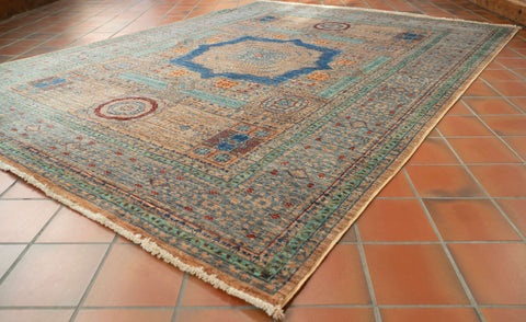 Handmade fine Afghan Mamluk rug - 309148