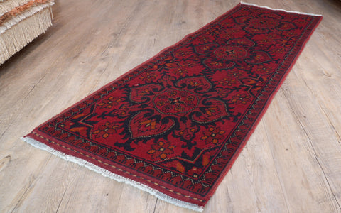 Handmade Afghan Khal Mohammadi short runner - 309179