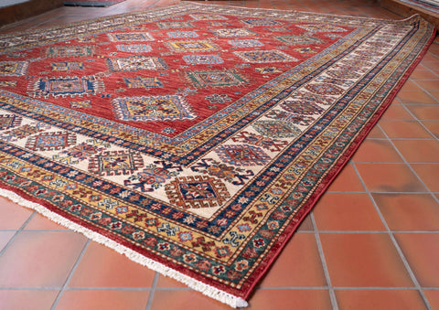 Handmade fine Afghan Kazak carpet - 309241