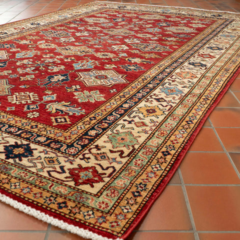 Handmade fine Afghan Kazak carpet - 309244