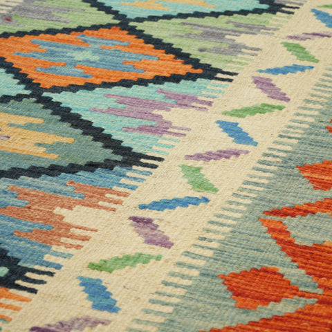 Handmade Afghan Kilim medium runner - 309419