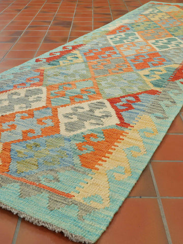 Handmade Afghan Kilim medium runner - 309428