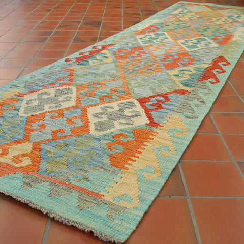 Handmade Afghan Kilim medium runner - 309428