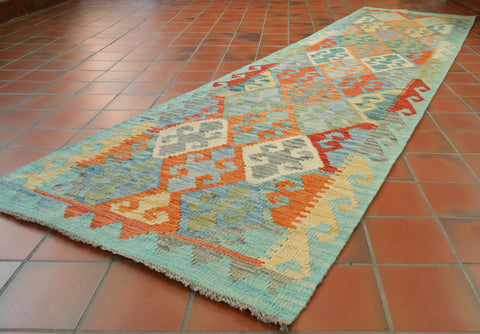 Handmade Afghan Kilim medium runner - 309428