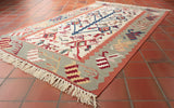 Handmade Fine Turkish Seccade Kilim rug - 309475