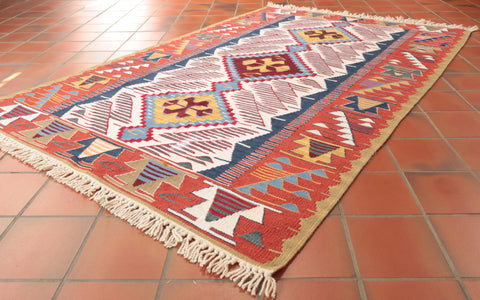 Handmade Fine Turkish Seccade Kilim rug - 309481