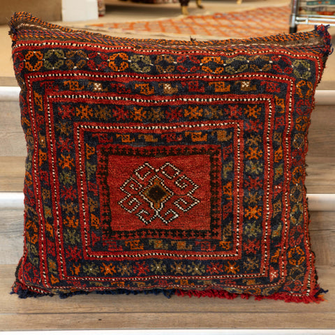 Handmade Oriental nomadic pile cushion - 309487