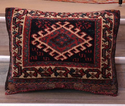 Handmade Oriental nomadic pile cushion - 309493