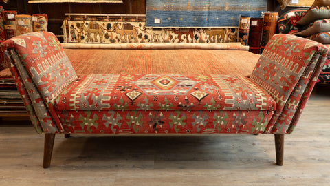 Handmade Turkish kilim Balmoral Bench storage seat - 309500