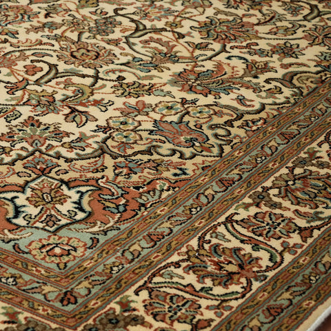 Handmade fine Kashmir silk rug - 309517