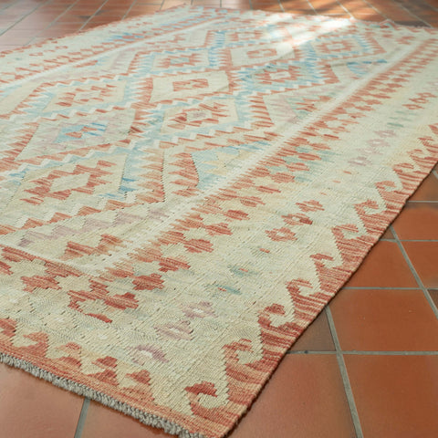 Handmade washed Afghan Kilim - 309635