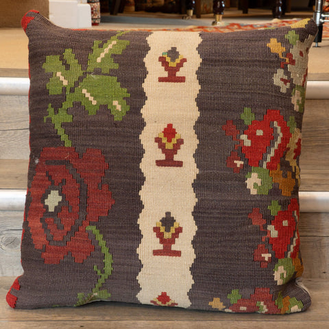 Large Handmade Turkish kilim cushion - 309673-K